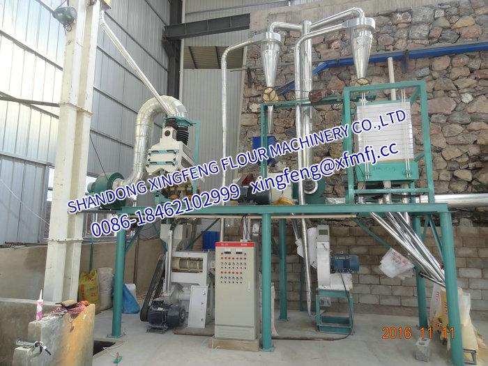 12T/24h Maize/Corn flour maize grits milling machinery