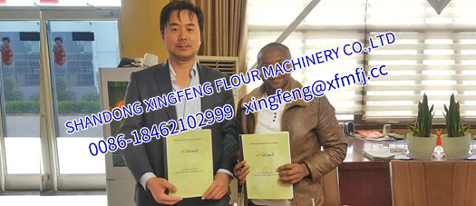 Signing 40-52T Maize flour Machinery Processing Contract with African clien