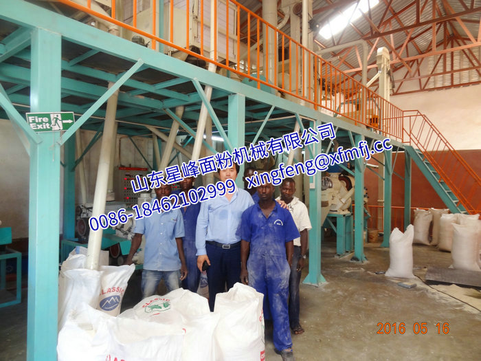 非洲客户案例-40-52T/24h玉米粉生产线